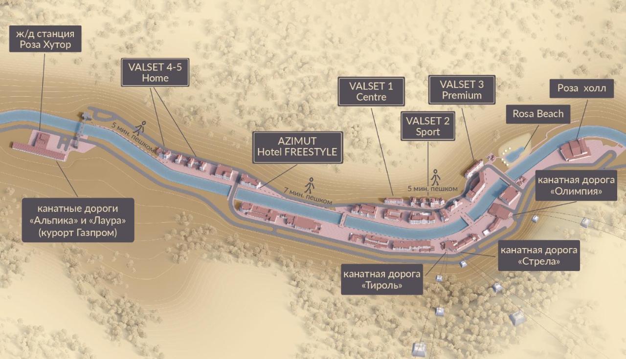 Valset Apartments By Azimut Rosa Khutor Sotsji Eksteriør bilde